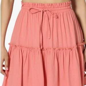 3/$10 Zenana Outfitters Pink Smocked Mini Skater Skirt